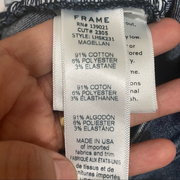 Frame Denim Jeans Le High Skinny Distressed Denim Jeans Sz 25 LHSk231 - Picture 6 of 11